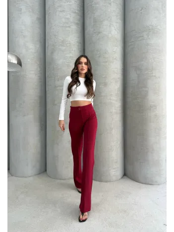 Önü Cumalı İthal Krep Pantolon