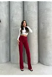 Önü Cumalı İthal Krep Pantolon
