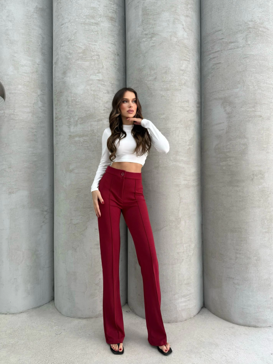 Önü cumalı ithal krep pantolon Önü cumalı ithal krep pantolon