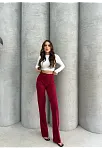 Önü Cumalı İthal Krep Pantolon