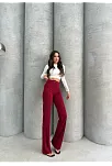 Önü Cumalı İthal Krep Pantolon