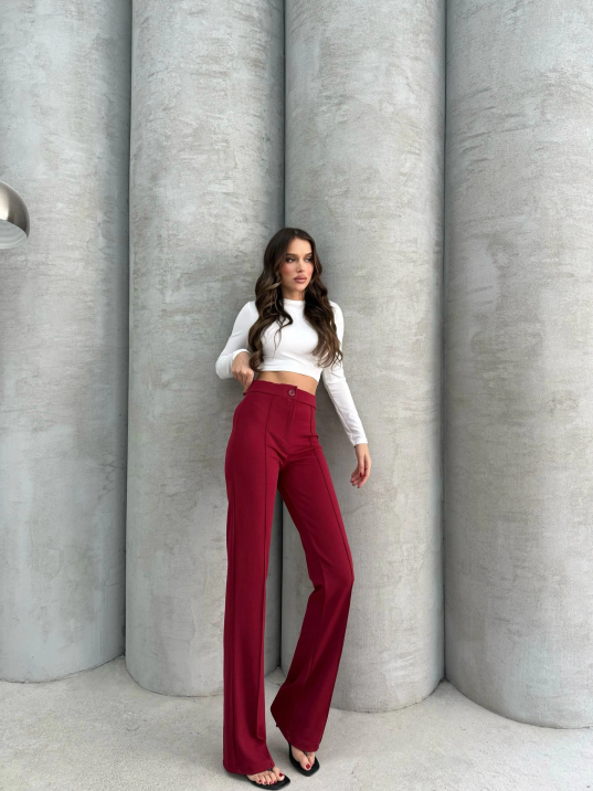 Önü cumalı ithal krep pantolon Önü cumalı ithal krep pantolon