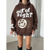3 iplik şardonlu oversize out of baskılı sweat kahve 3 iplik şardonlu oversize out of baskılı sweat kahve