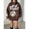 3 iplik şardonlu oversize out of baskılı sweat kahve 3 iplik şardonlu oversize out of baskılı sweat kahve