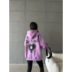 3 iplik şardonlu oversize true baskılı sweat mor 3 iplik şardonlu oversize true baskılı sweat mor