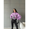 3 iplik şardonlu oversize true baskılı sweat mor 3 iplik şardonlu oversize true baskılı sweat mor