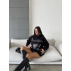 3 iplik şardonlu oversize true baskılı sweat siyah 3 iplik şardonlu oversize true baskılı sweat siyah