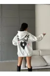 3 İplik Şardonlu Oversize True Baskılı Sweat Beyaz 3 İplik Şardonlu Oversize True Baskılı Sweat Beyaz