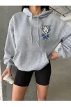 3 İplik Şardonlu Oversize Kafa Baskılı Sweat Gri 3 İplik Şardonlu Oversize Kafa Baskılı Sweat Gri