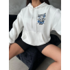 3 iplik şardonlu oversize kafa baskılı sweat beyaz 3 iplik şardonlu oversize kafa baskılı sweat beyaz