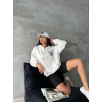 3 iplik şardonlu oversize kafa baskılı sweat beyaz 3 iplik şardonlu oversize kafa baskılı sweat beyaz