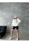3 İplik Şardonlu Oversize Kafa Baskılı Sweat Beyaz 3 İplik Şardonlu Oversize Kafa Baskılı Sweat Beyaz
