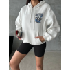 3 iplik şardonlu oversize kafa baskılı sweat beyaz 3 iplik şardonlu oversize kafa baskılı sweat beyaz