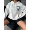 3 iplik şardonlu oversize kafa baskılı sweat beyaz 3 iplik şardonlu oversize kafa baskılı sweat beyaz