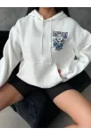 3 İplik Şardonlu Oversize Kafa Baskılı Sweat Beyaz 3 İplik Şardonlu Oversize Kafa Baskılı Sweat Beyaz
