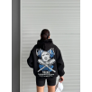 3 iplik şardonlu oversize kafa baskılı sweat siyah 3 iplik şardonlu oversize kafa baskılı sweat siyah