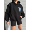 3 iplik şardonlu oversize kafa baskılı sweat siyah 3 iplik şardonlu oversize kafa baskılı sweat siyah