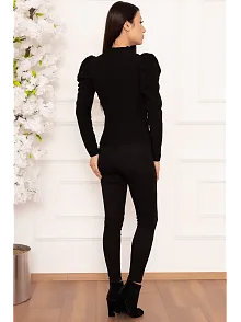 Prenses Kol Bluz Siyah W3125