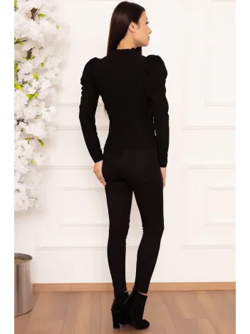 Prenses Kol Bluz Siyah W3125