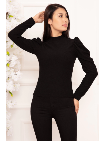 Prenses kol bluz siyah w3125 Prenses kol bluz siyah w3125