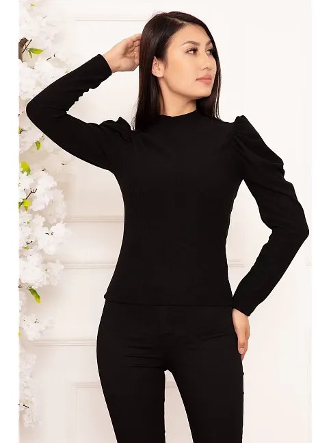 Prenses Kol Bluz Siyah W3125