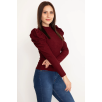Prenses kol bluz bordo w3125 Prenses kol bluz bordo w3125
