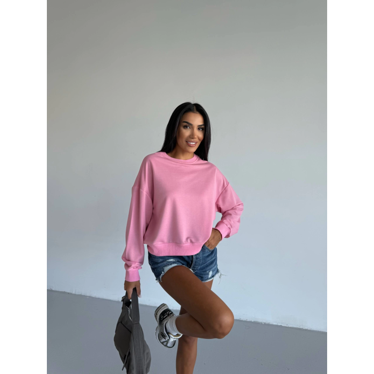2 iplik bisiklet yaka sweat pembe f2339 2 iplik bisiklet yaka sweat pembe f2339