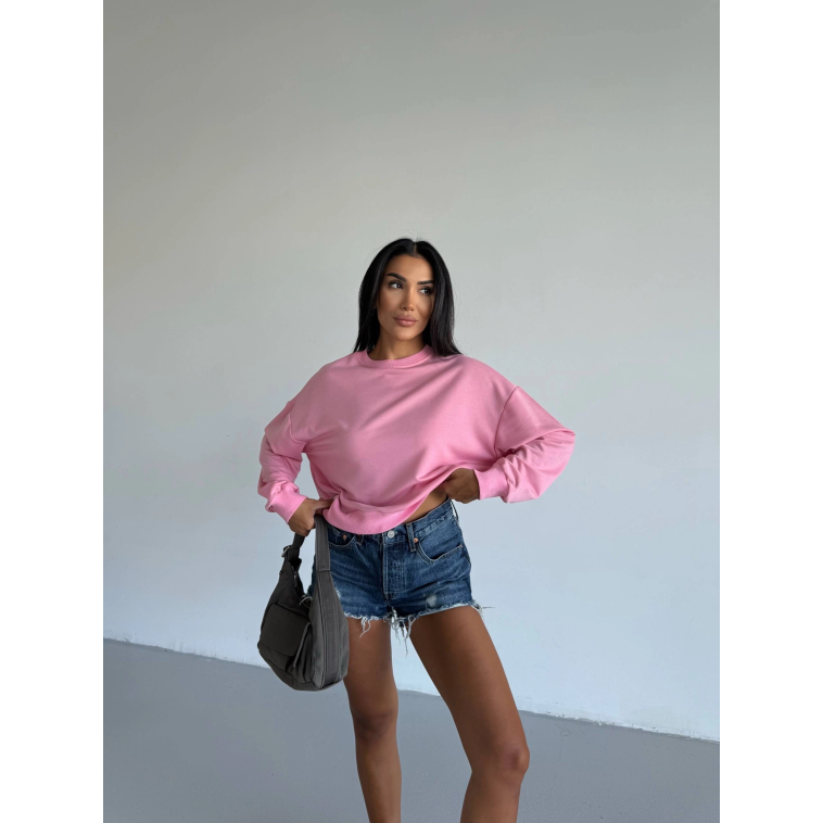 2 iplik bisiklet yaka sweat pembe f2339 2 iplik bisiklet yaka sweat pembe f2339