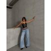 İp askılı yandan fermuarlı rastale deri crop siyah s24113 İp askılı yandan fermuarlı rastale deri crop siyah s24113