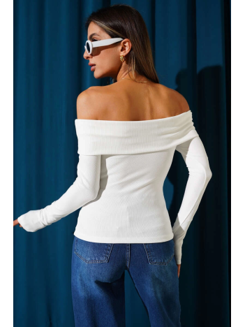 Madonna Yaka Düğmeli Bluz Beyaz t4329 Madonna Yaka Düğmeli Bluz Beyaz t4329