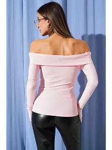 Madonna Çapraz Yaka Bluz Pembe T4331