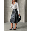 Komple parçalı deri etek siyah h26441 Komple parçalı deri etek siyah h26441
