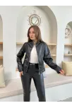 Mevsimlik Deri Ceket Siyah St255510
