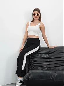 Yandan Katlamalı Pantolon Siyah
