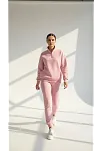 3 İplik Şardonlu Yarım Fermuarlı Sweatshirt Somon