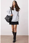 3 İplik Şardonlu Bisiklet Yaka Sweatshirt Gri