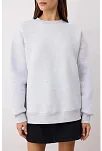 3 İplik Şardonlu Bisiklet Yaka Sweatshirt Gri