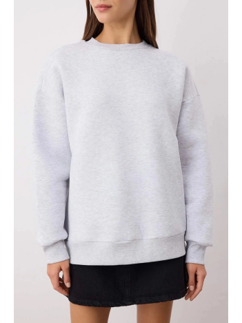 3 İplik Şardonlu Bisiklet Yaka Sweatshirt Gri