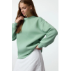 3 İplik Şardonlu Bisiklet Yaka Sweatshirt Mint 3 İplik Şardonlu Bisiklet Yaka Sweatshirt Mint