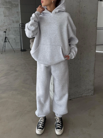 3 İplik Şardonlu Lastik Paça Eşofman Gri P510439 3 İplik Şardonlu Lastik Paça Eşofman Gri P510439