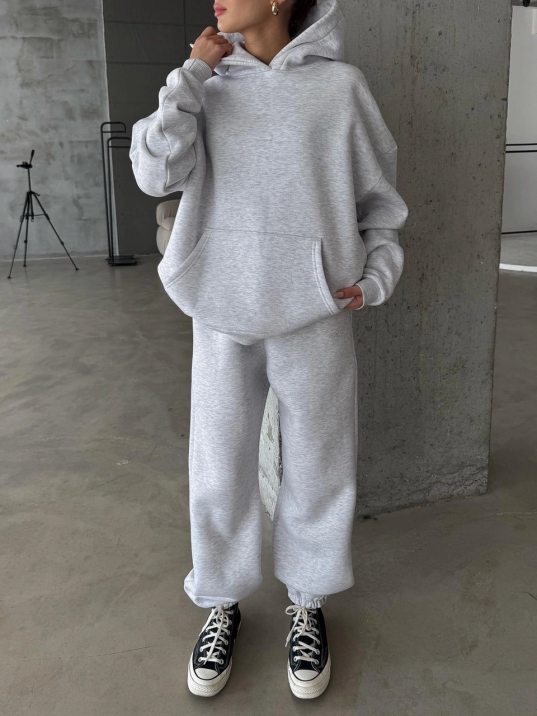 3 İplik Şardonlu Lastik Paça Eşofman Gri P510439 3 İplik Şardonlu Lastik Paça Eşofman Gri P510439