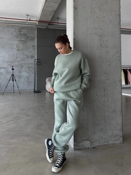 3 İplik Şardonlu Lastik Paça Eşofman Mint P510439 3 İplik Şardonlu Lastik Paça Eşofman Mint P510439