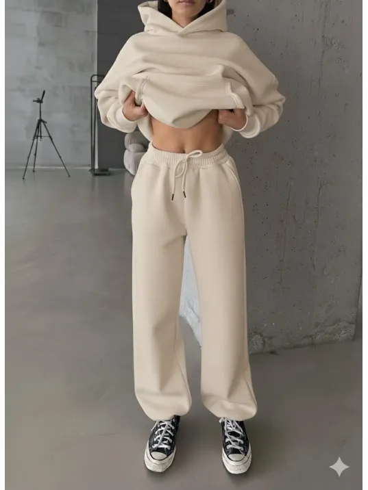 3 İplik Şardonlu Lastik Paça Eşofman Bej P510439 3 İplik Şardonlu Lastik Paça Eşofman Bej P510439