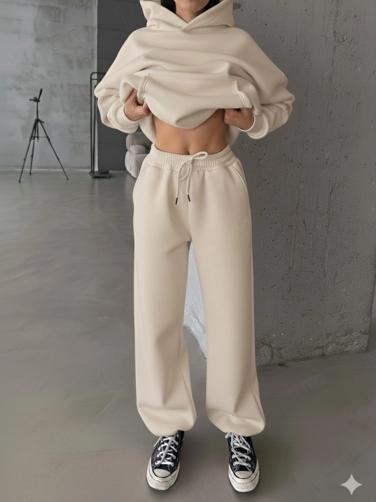 3 İplik Şardonlu Lastik Paça Eşofman Bej P510439 3 İplik Şardonlu Lastik Paça Eşofman Bej P510439