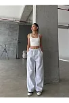 3 İplik Şardonlu Oversize Eşofman Gri