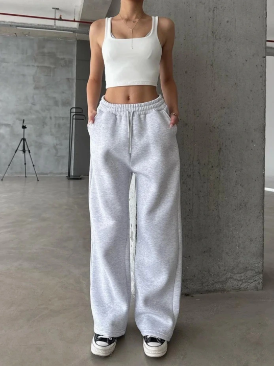 3 İplik Şardonlu Oversize Eşofman Gri 3 İplik Şardonlu Oversize Eşofman Gri