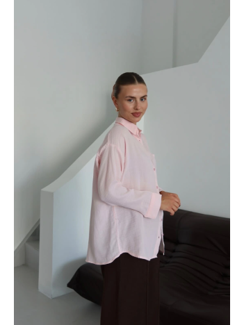 Tek Cepli Müslin Gömlek Pembe Pt Tek Cepli Müslin Gömlek Pembe Pt