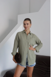 Tek Cepli Müslin Gömlek Haki Pt Tek Cepli Müslin Gömlek Haki Pt