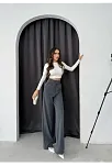 Cırtlı Pantolon Krep Füme Pt