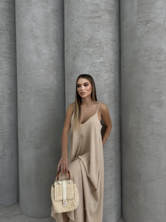 Aerobin Uzun Elbise Bej Pt Aerobin Uzun Elbise Bej Pt
